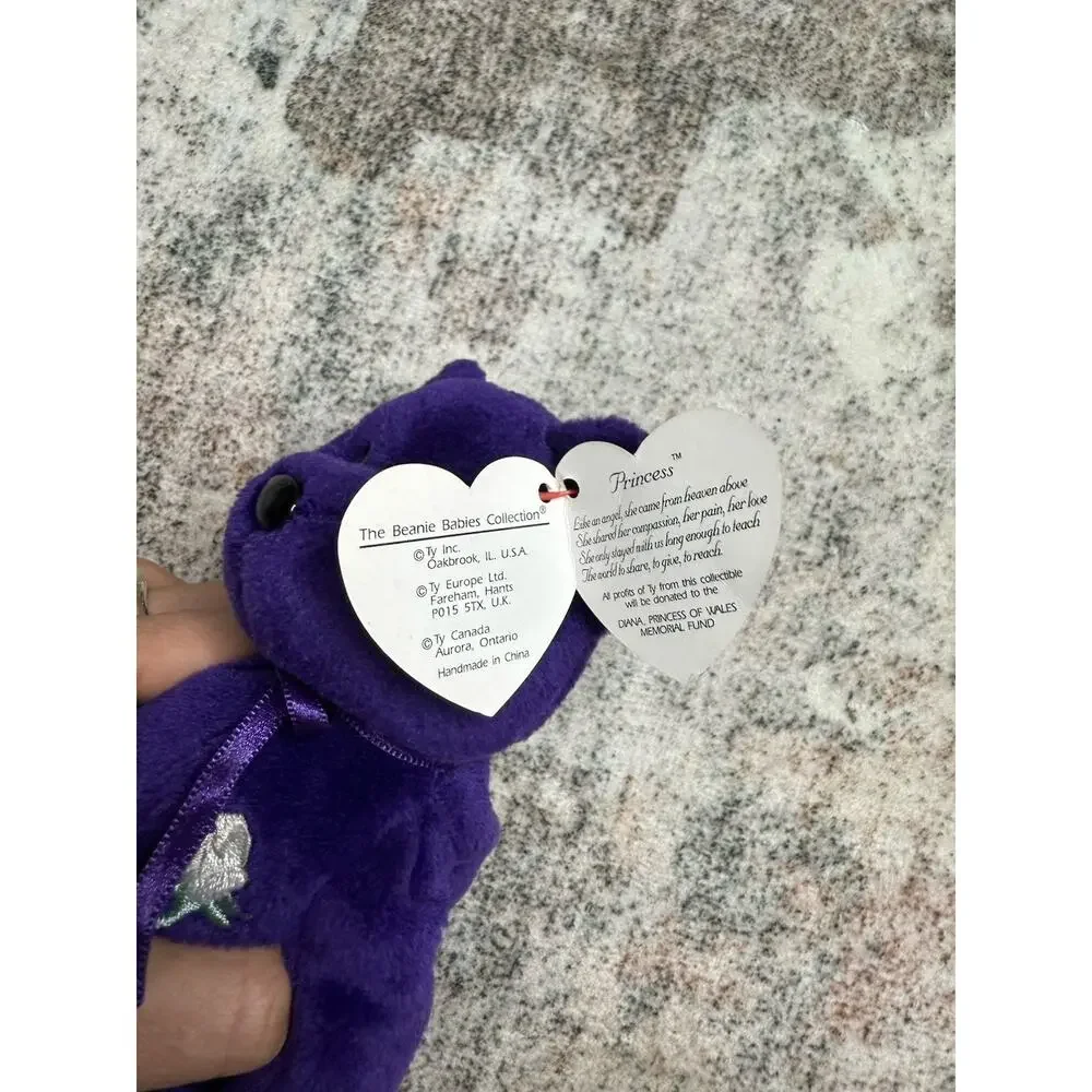 RARE 1st EDITION Ty Beanie Baby PRINCESS Diana Bear 1997 Perfect